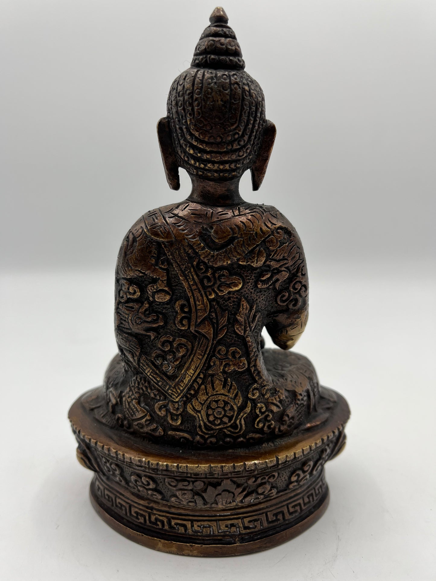 Brass Seated Abhaya Buddha Statue 7"