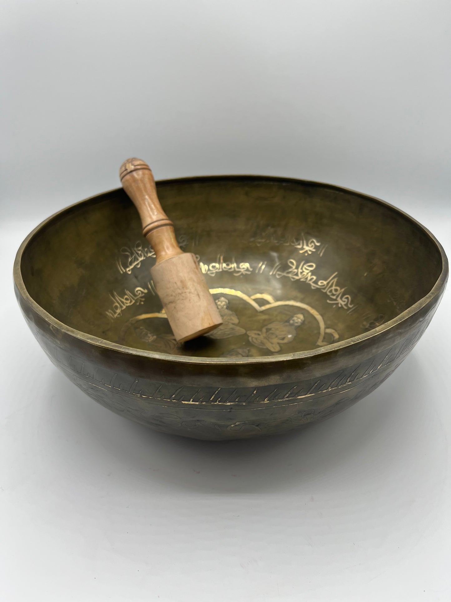 Handmade Buddha Meditation Singing Bowl 12"