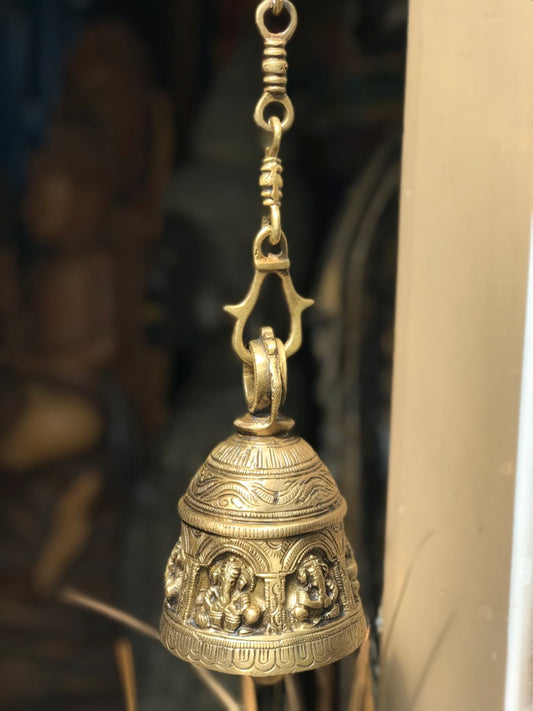 Brass Ganesh Puja Bell 33" - Routes Gallery