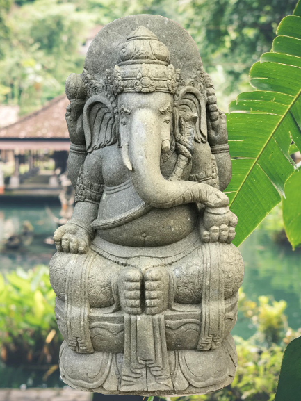 Large Stone cast Ganesh statue