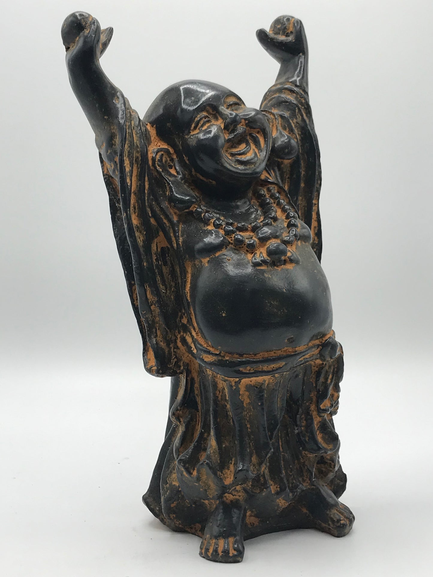 Laughing Happy Wealth Buddha with Hands Up 12"