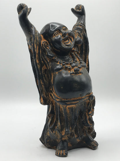 Laughing Happy Wealth Buddha with Hands Up 12"