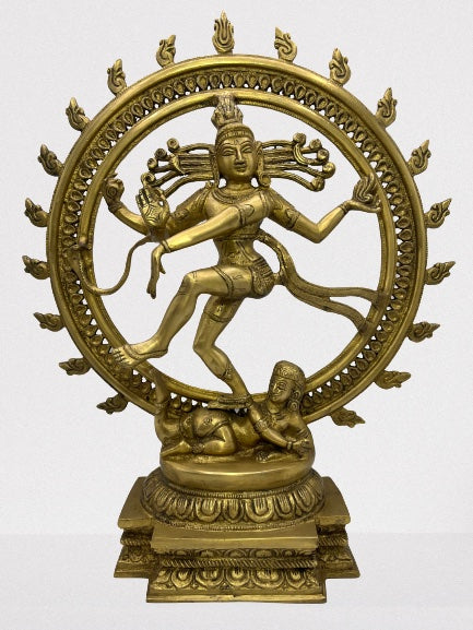 Brass Dancing Shiva Nataraja Statue 18.5"