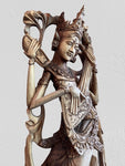 Wood Saraswati Wisdom Goddess Statue 42"