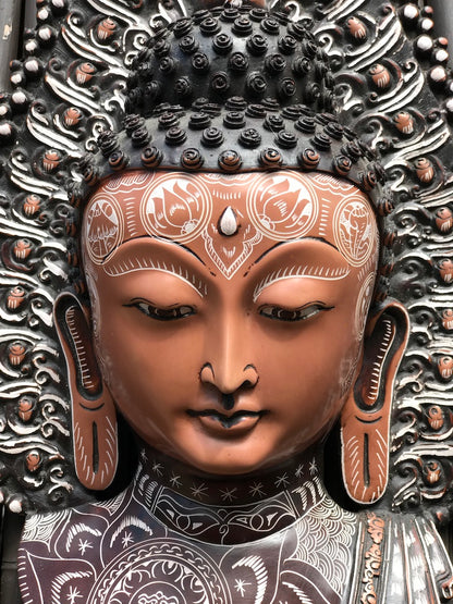 Buddha Bust Wall Hanging 13.5" - Routes Gallery