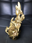 Brass Green Tara Statue 4.5" - Routes Gallery