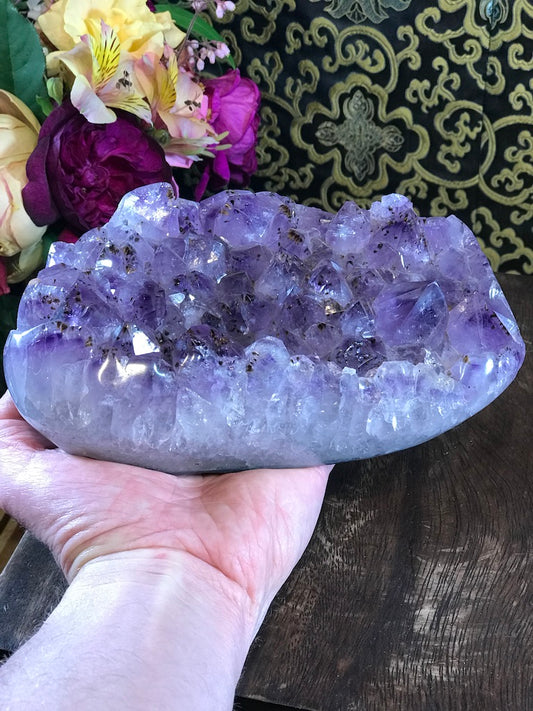 Amethyst Quartz Crystal Cluster 8.5" - Routes Gallery