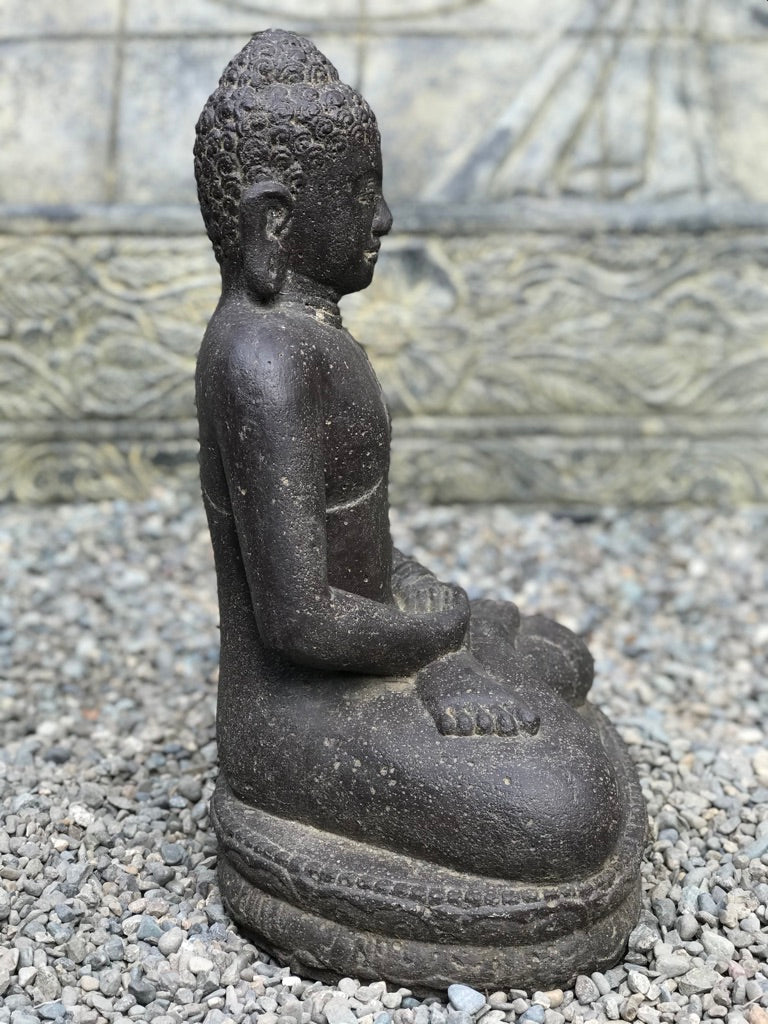 Garden Buddha Statue Meditation Mudra 18" - Routes Gallery